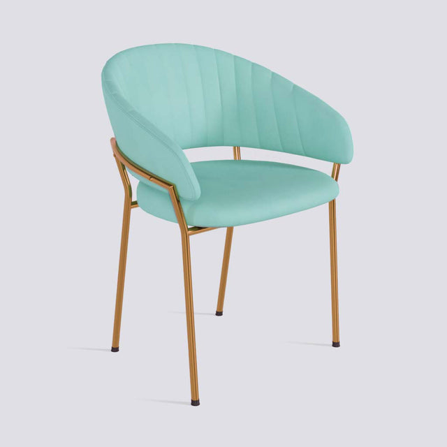 Chic Dining Chair in Rose Gold Electroplated Metal Base | 478