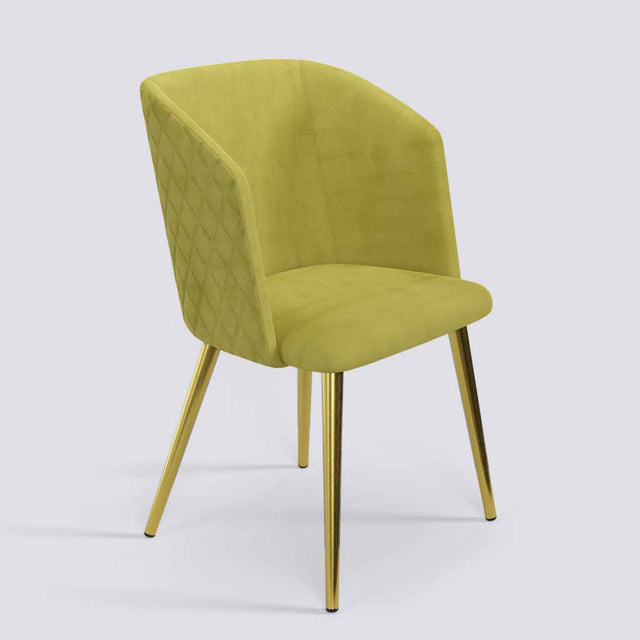 Modish Dining Chair In Rose Gold Electroplated Metal Base | 491