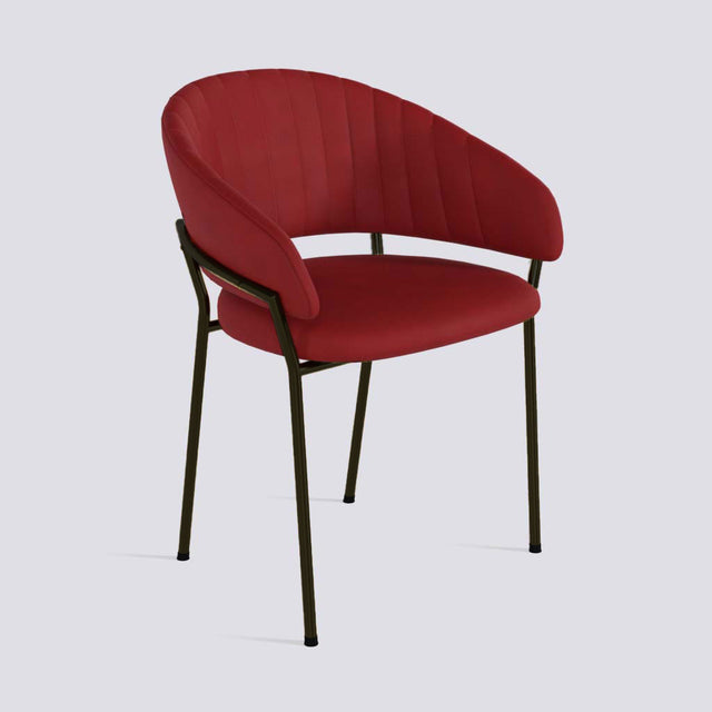 Chic Dining Chair in Powder Coated Metal Base | 478