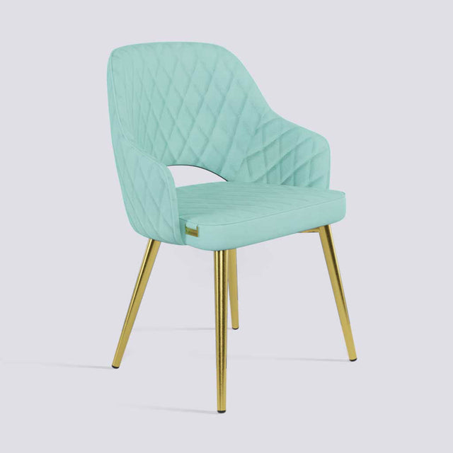 Mozza Dining Chair In Gold Electroplated Metal Base | 502