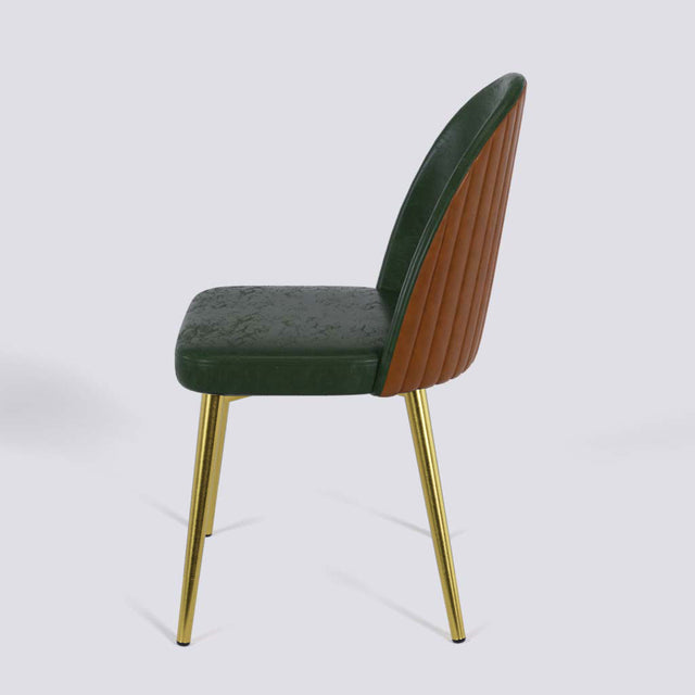 Regal Dining Chair In Gold Electroplated Metal Base | 485
