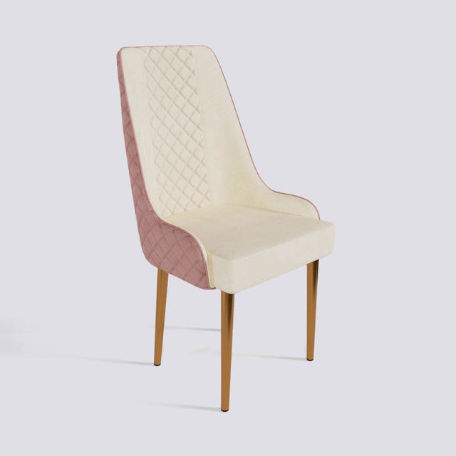 Imperial Dining Chair In Rose Gold Electroplated Metal Base | 501