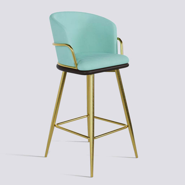 Grand Bar Stool In Gold Electroplated Metal Base | 630