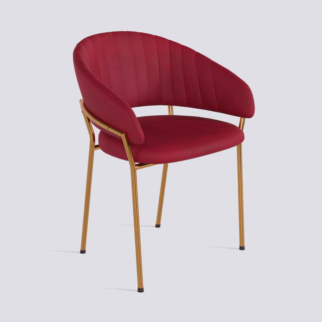 Chic Dining Chair in Rose Gold Electroplated Metal Base | 478