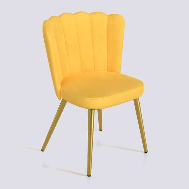 Flower Dining Chair in Gold Electroplated Metal Base | 487