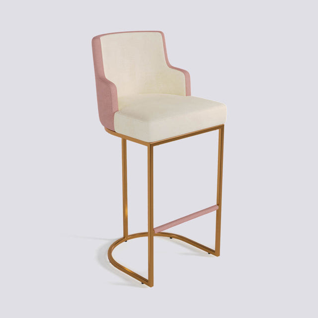 Sassy Bar Stool In Rose Gold Electroplated Metal Base | 631