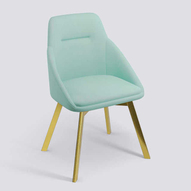 Spin Lounge/Study Chair With 360° rotating In Gold Electroplated Metal Base | 1925