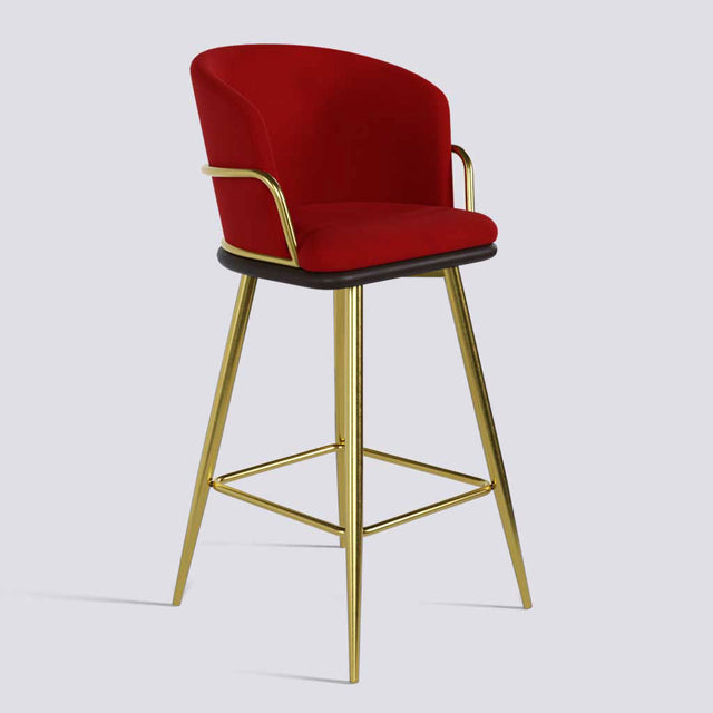 Grand Bar Stool In Gold Electroplated Metal Base | 630