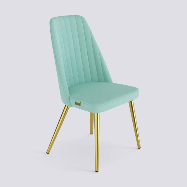 Ruston Dining Chair In Gold Electroplated Metal Base | 489