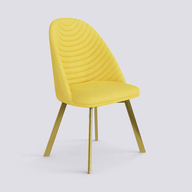 Strike Dining Chair in Gold Electroplated Metal Base | 488