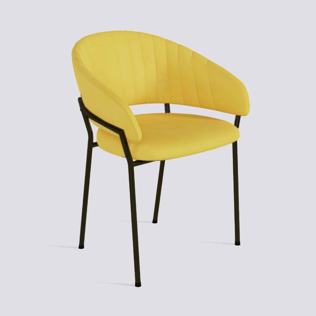 Chic Dining Chair in Powder Coated Metal Base | 478