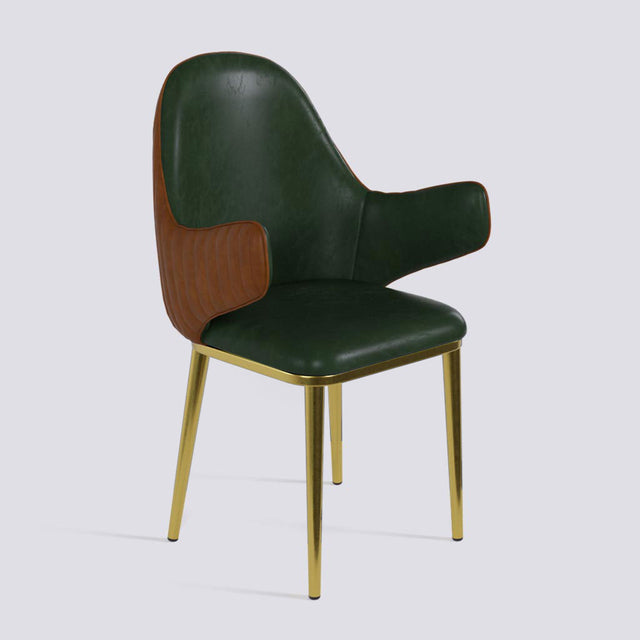 Hugzi Dining Chair In Gold Electroplated Metal Base | 492