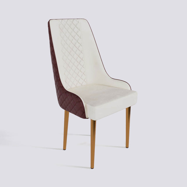 Imperial Dining Chair In Rose Gold Electroplated Metal Base | 501