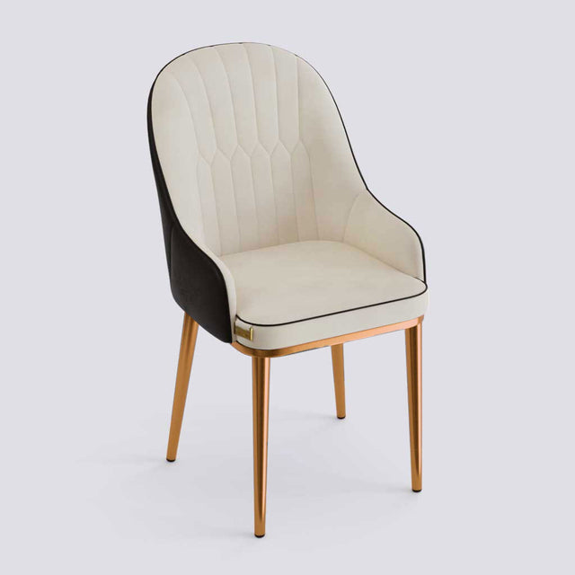 Dining Chair In Rose Gold Electroplated Metal Base | 405