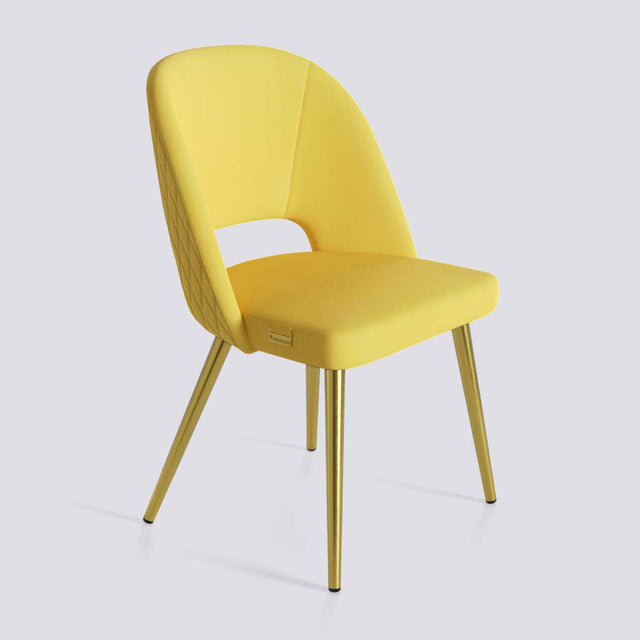 Procket Dining Chair In Gold Electroplated Metal Base | 499