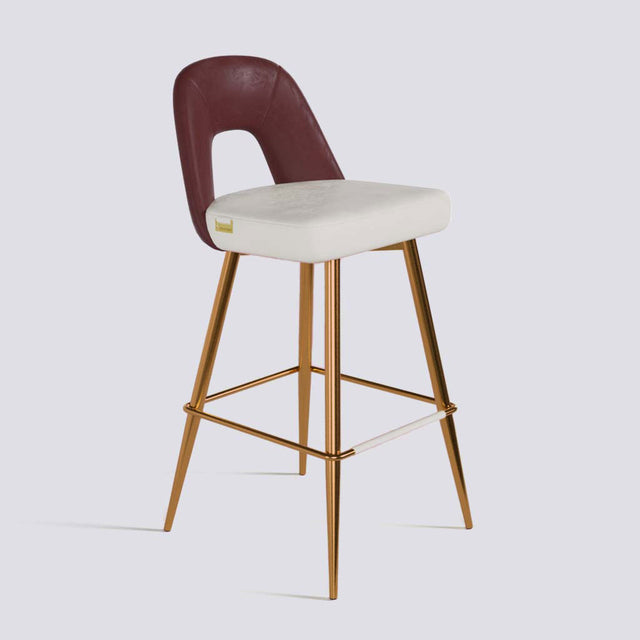 Bridge Bar Stool In Rose Gold Electroplated Base | 604