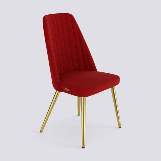 Ruston Dining Chair In Gold Electroplated Metal Base | 489