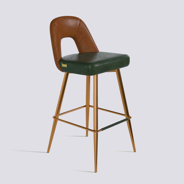 Bridge Bar Stool In Rose Gold Electroplated Base | 604