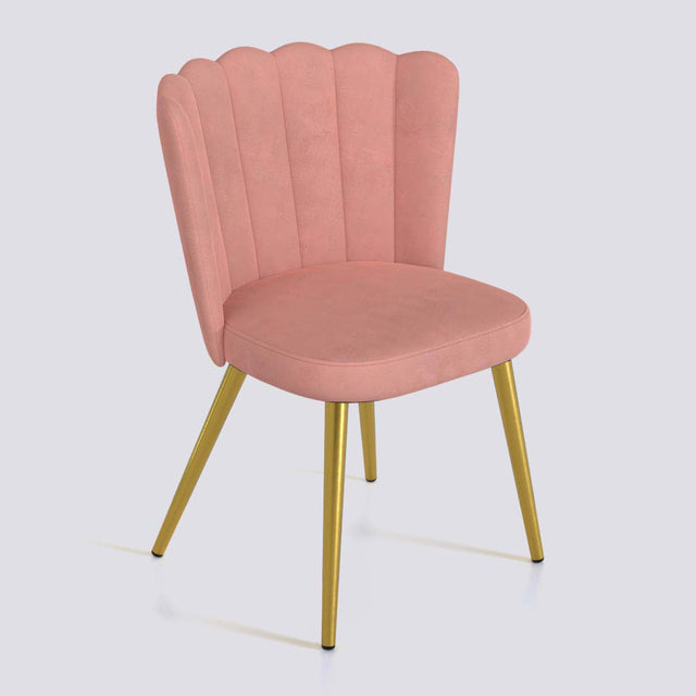 Flower Dining Chair in Gold Electroplated Metal Base | 487