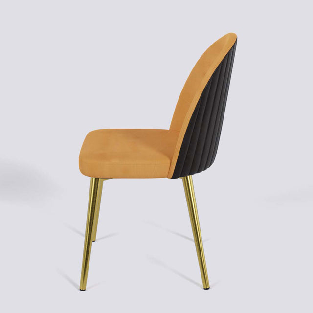 Regal Dining Chair In Gold Electroplated Metal Base | 485
