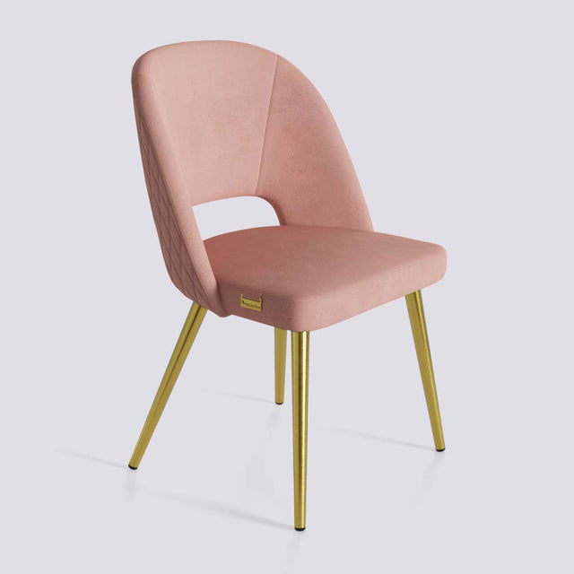 Procket Dining Chair In Gold Electroplated Metal Base | 499