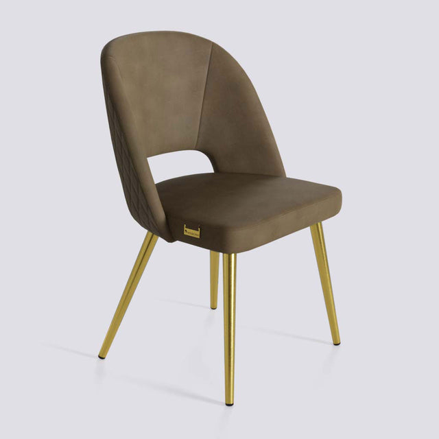 Procket Dining Chair In Gold Electroplated Metal Base | 499