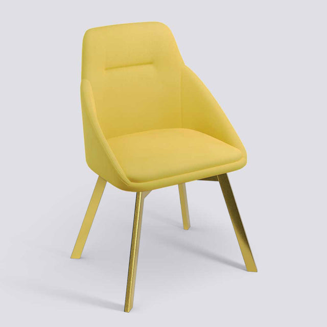 Spin Lounge/Study Chair With 360° rotating In Gold Electroplated Metal Base | 1925