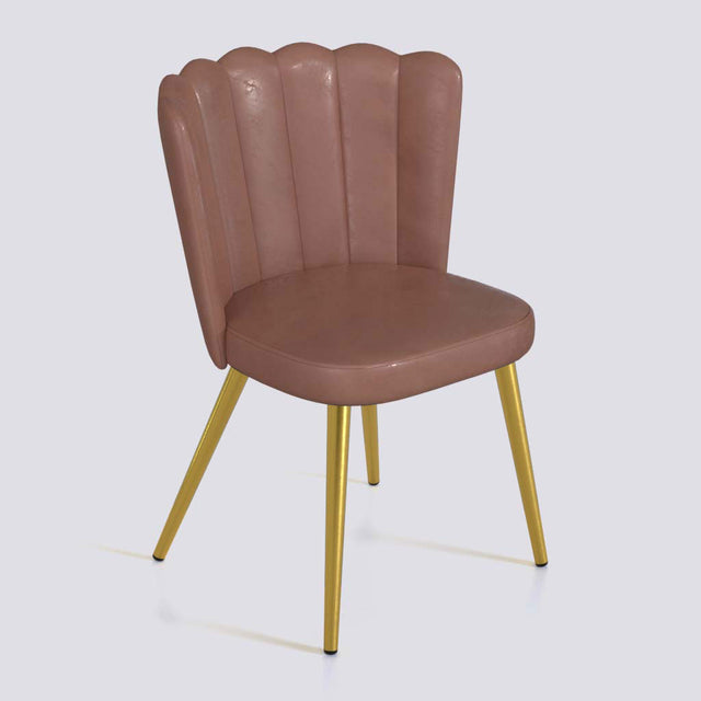 Flower Dining Chair in Gold Electroplated Metal Base | 487