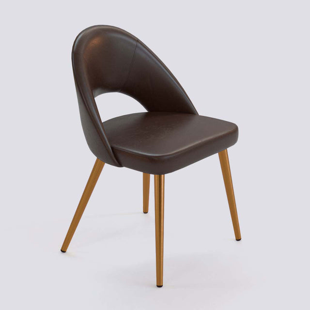 Oval Dining Chair In Rose Gold Electroplated Metal Base | 476
