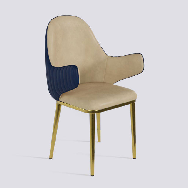 Hugzi Dining Chair In Gold Electroplated Metal Base | 492