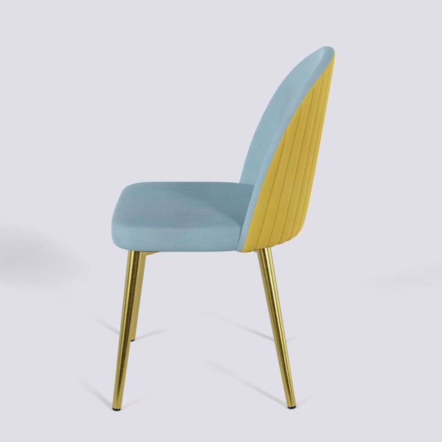 Regal Dining Chair In Gold Electroplated Metal Base | 485