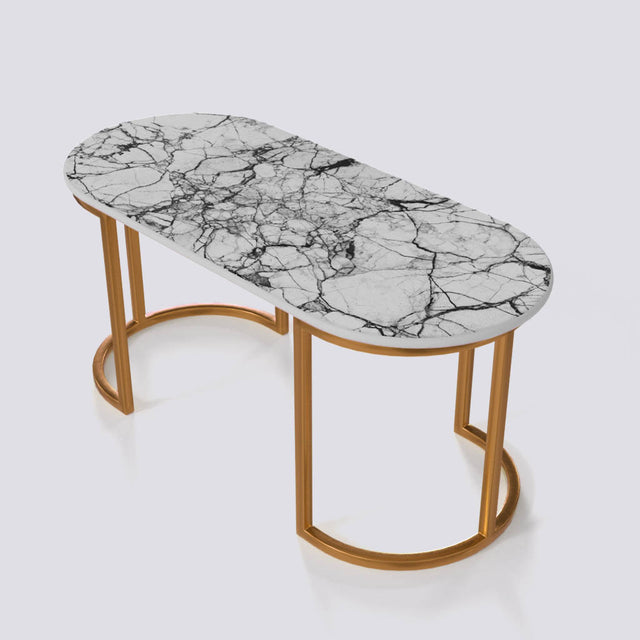 Java Coffee Table In Electroplated Metal Base | 1401