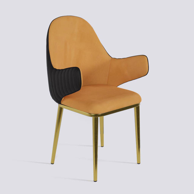 Hugzi Dining Chair In Gold Electroplated Metal Base | 492