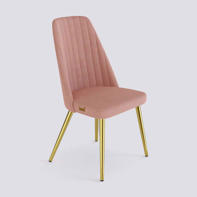 Ruston Dining Chair In Gold Electroplated Metal Base | 489