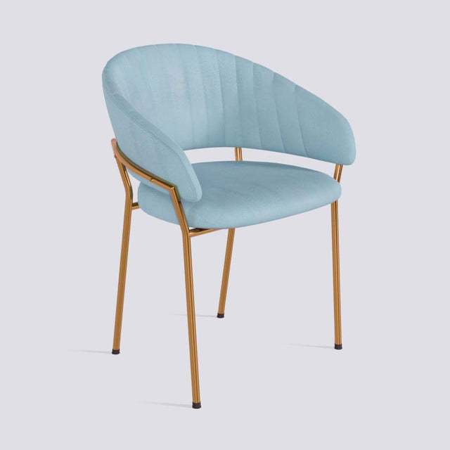 Chic Dining Chair in Rose Gold Electroplated Metal Base | 478