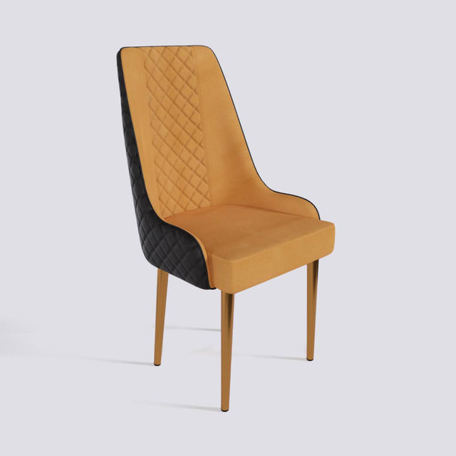 Imperial Dining Chair In Rose Gold Electroplated Metal Base | 501