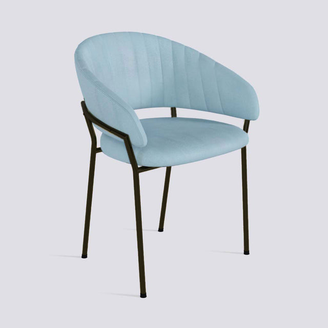 Chic Dining Chair in Powder Coated Metal Base | 478