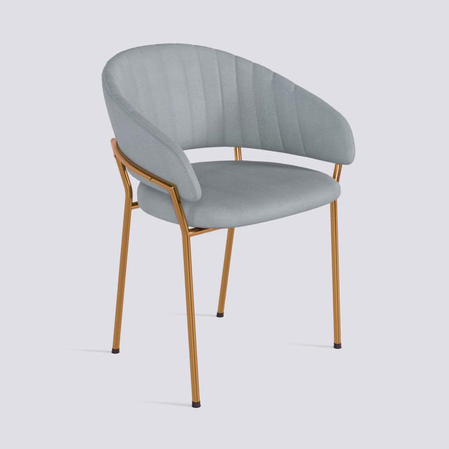 Chic Dining Chair in Rose Gold Electroplated Metal Base | 478