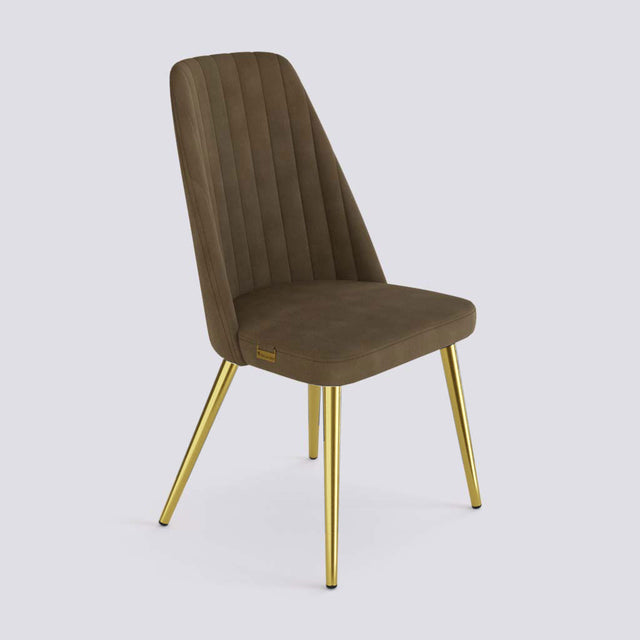 Ruston Dining Chair In Gold Electroplated Metal Base | 489