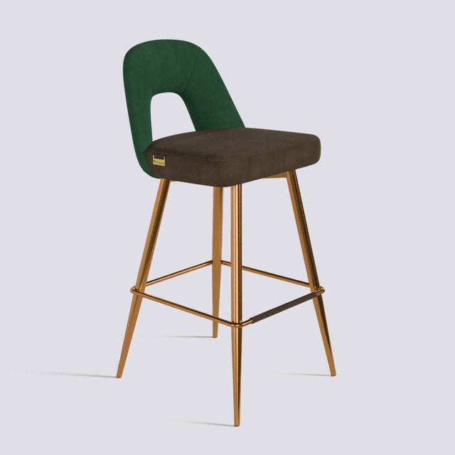 Bridge Bar Stool In Rose Gold Electroplated Base | 604