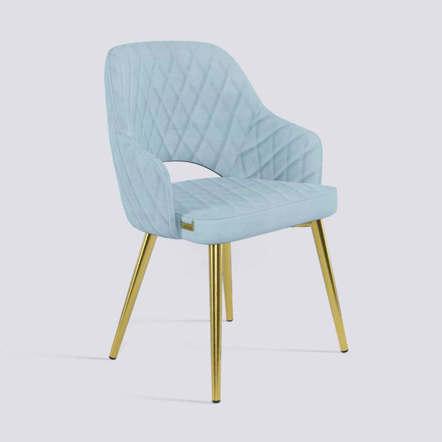 Mozza Dining Chair In Gold Electroplated Metal Base | 502