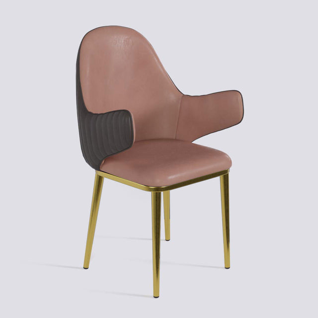 Hugzi Dining Chair In Gold Electroplated Metal Base | 492