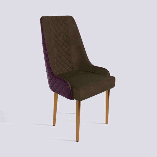 Imperial Dining Chair In Rose Gold Electroplated Metal Base | 501