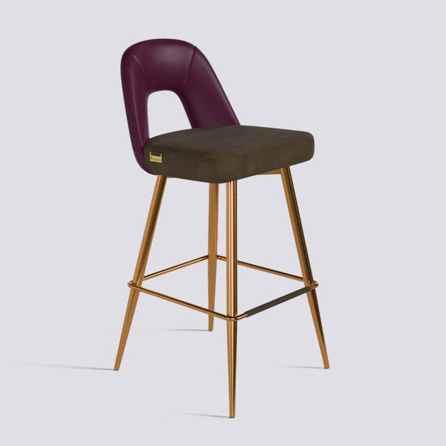 Bridge Bar Stool In Rose Gold Electroplated Base | 604