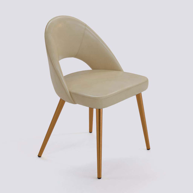 Oval Dining Chair In Rose Gold Electroplated Metal Base | 476
