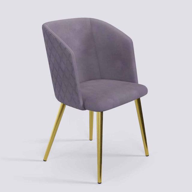 Modish Dining Chair In Rose Gold Electroplated Metal Base | 491