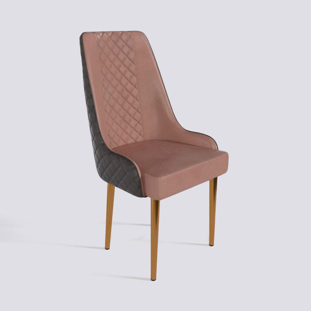 Imperial Dining Chair In Rose Gold Electroplated Metal Base | 501