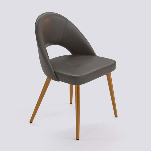 Oval Dining Chair In Rose Gold Electroplated Metal Base | 476