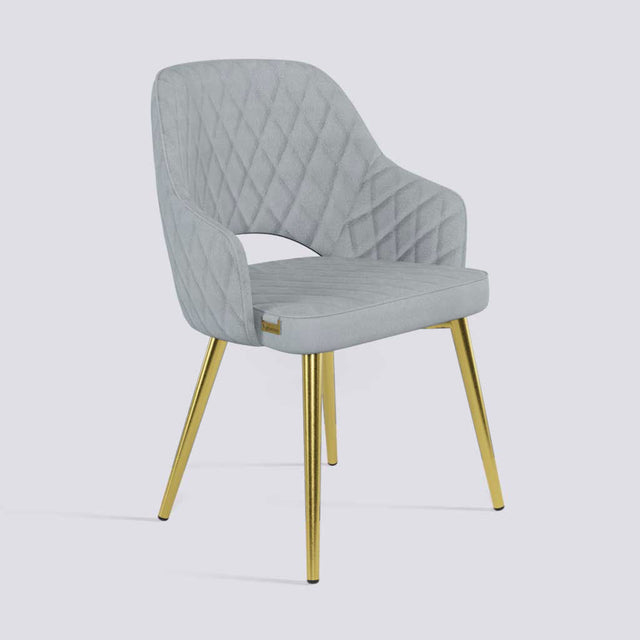 Mozza Dining Chair In Gold Electroplated Metal Base | 502