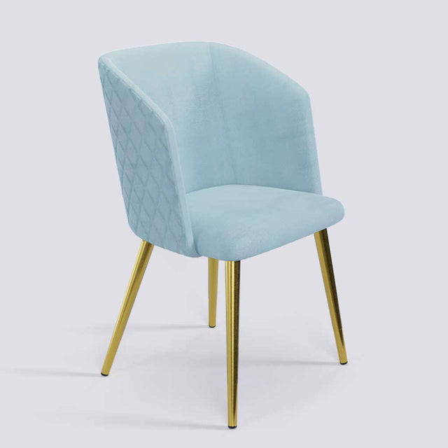 Modish Dining Chair In Rose Gold Electroplated Metal Base | 491
